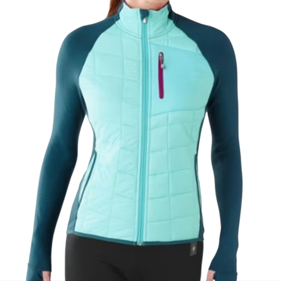 Smartwool PhD SmartLoft Divide Full Zip Merino Wool Nylon Puffer Jacket Wmn M - Picture 1 of 16